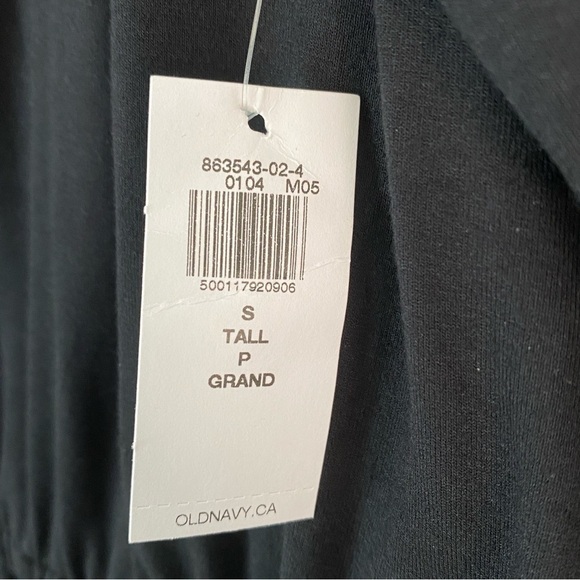 Old Navy Romper Womens Small ( Tall ) Black Spaghetti Straps Side Pockets NEW - Picture 6 of 7